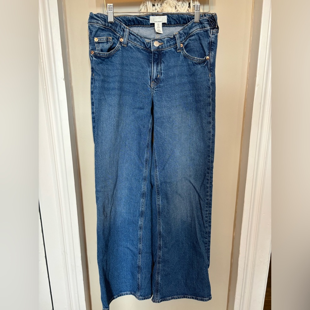 H&M Wide Leg MAMA Before & After Jeans